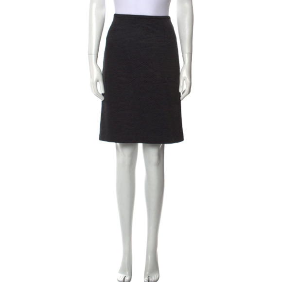 MaxMara Womens Cotton Knee-Length Skirt Size Medium Black